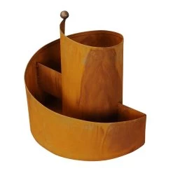 Kräuterspirale Aus Metall Mit Edelrost, Ca. 37 X 37 Cm