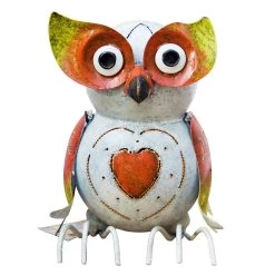 Kölle Eule, Weiss-rot-grün, 32 X 16 X 33 Cm, Handgefertigt, Langlebig