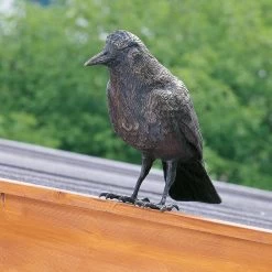 Gartenfigur "Rabe Faustus" Von Rottenecker, Bronze, Höhe: 24 Cm