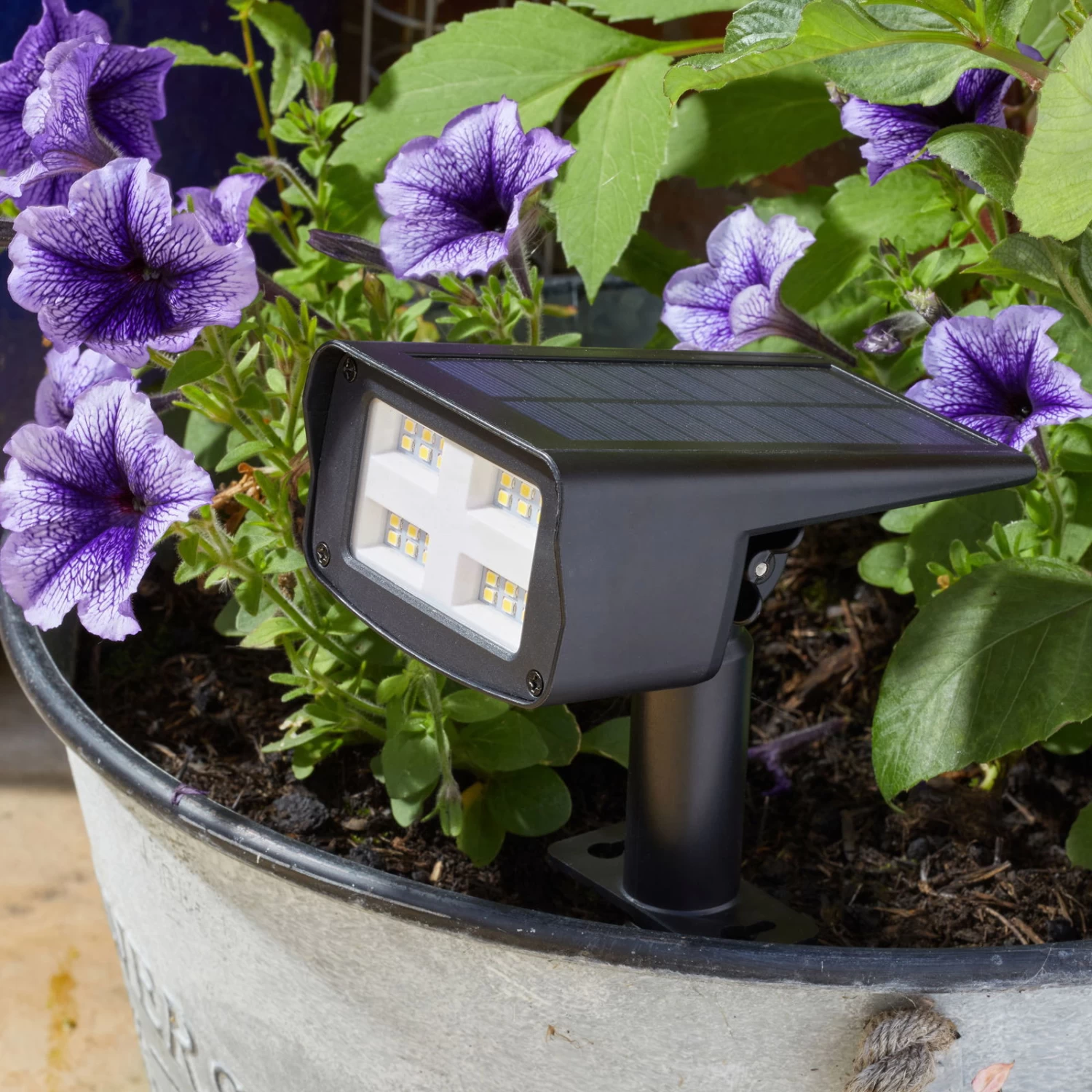 Gartenstrahler 'Revo', Schwarz, Kunststoff – Bild 3