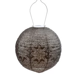 Solarlaterne 'Round 30', Taupe, Ø 30 X 29 Cm