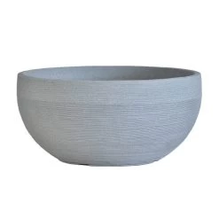 Pflanzschale "Julian" In Rillenoptik, Grau, 6 60 Cm X H 28 Cm, Erdvol. 58 L