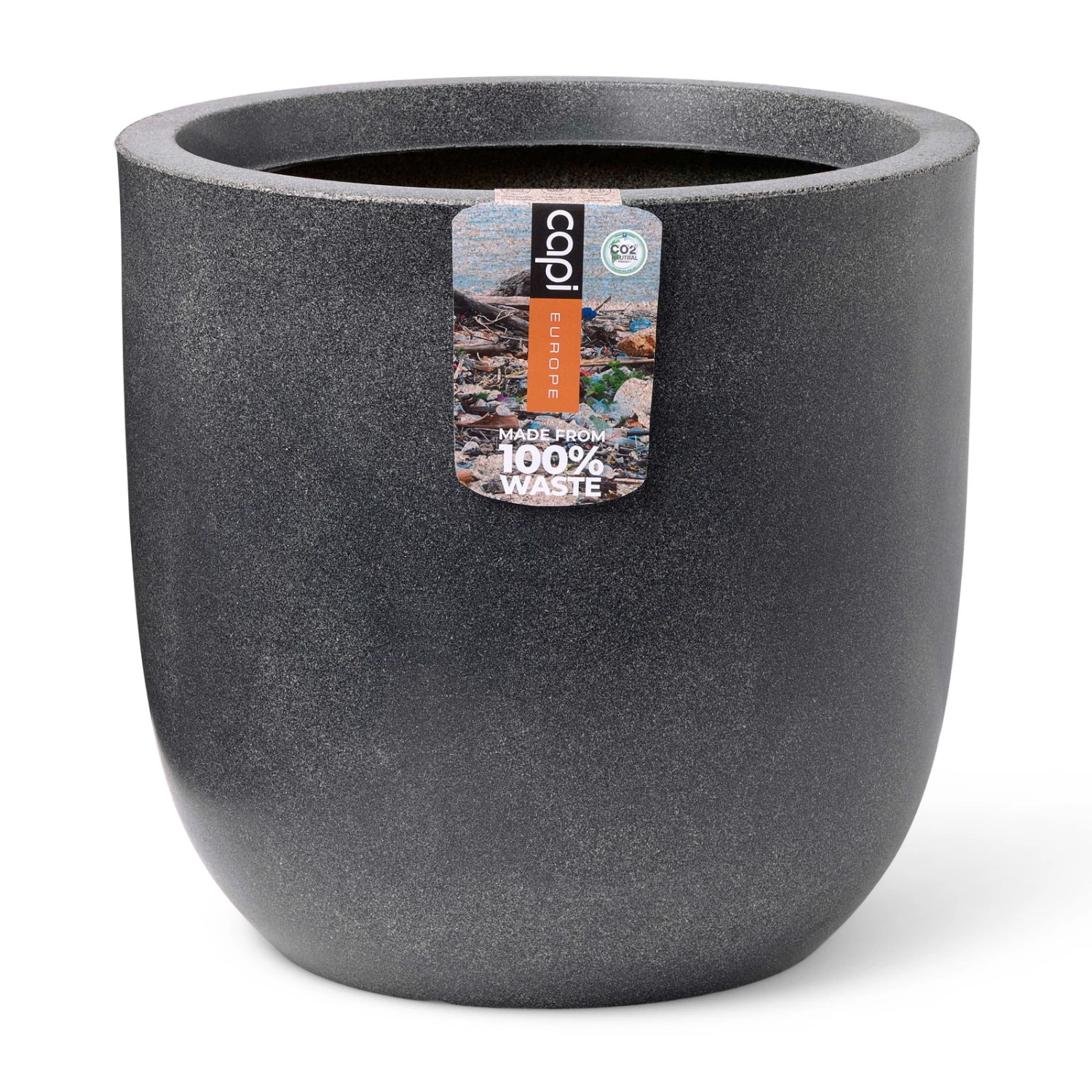Pflanzgefäß 'Smooth', Grau, Ø 35 X H 34 Cm