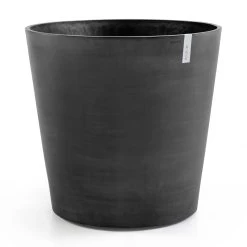 Pflanzgefäß 'Amsterdam', Dunkelgrau, Ø 60 X H 56 Cm