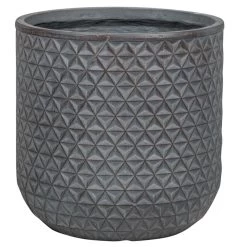 Pflanzgefäß 'Chester 04', Dunkelgrau