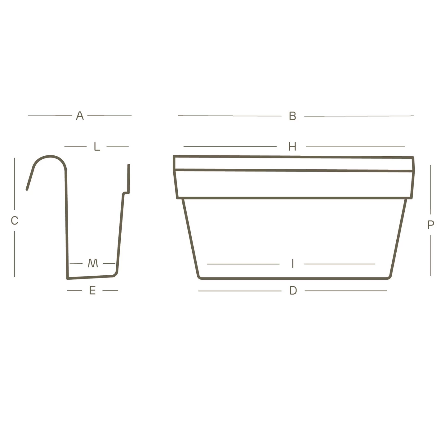 Balkon-Hängekasten UP Cassetta, Anthrazit, 50 Cm, 9 Liter – Bild 2
