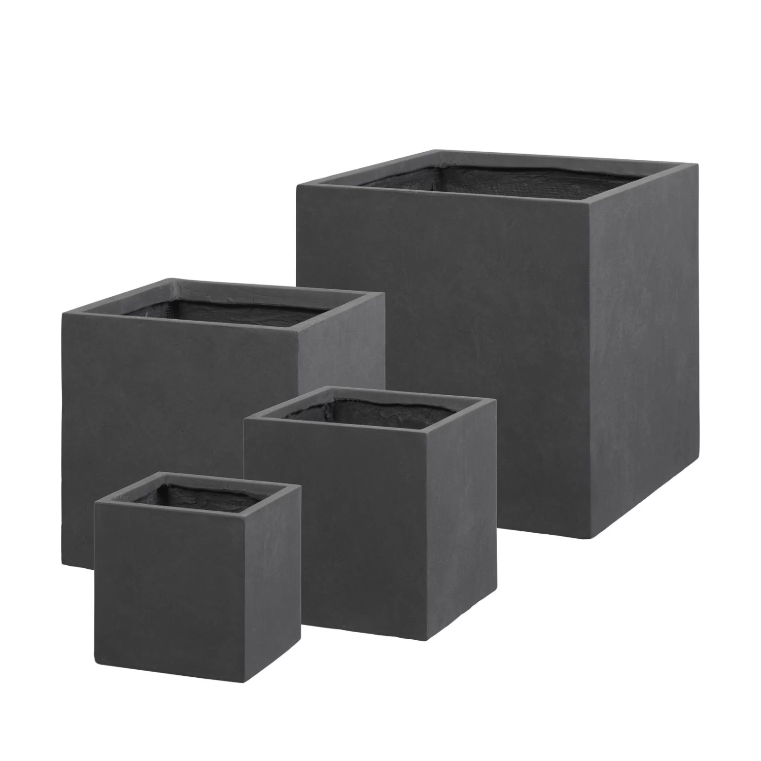 Pflanztrog 'Basic Ciber', Grafit, L 25 X B 25 X H 25 Cm