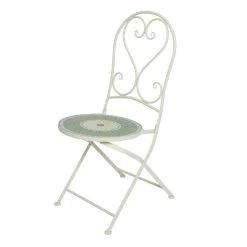 Bistro-Klappstuhl 'Vigo', Grün Mit Blumenmosaik