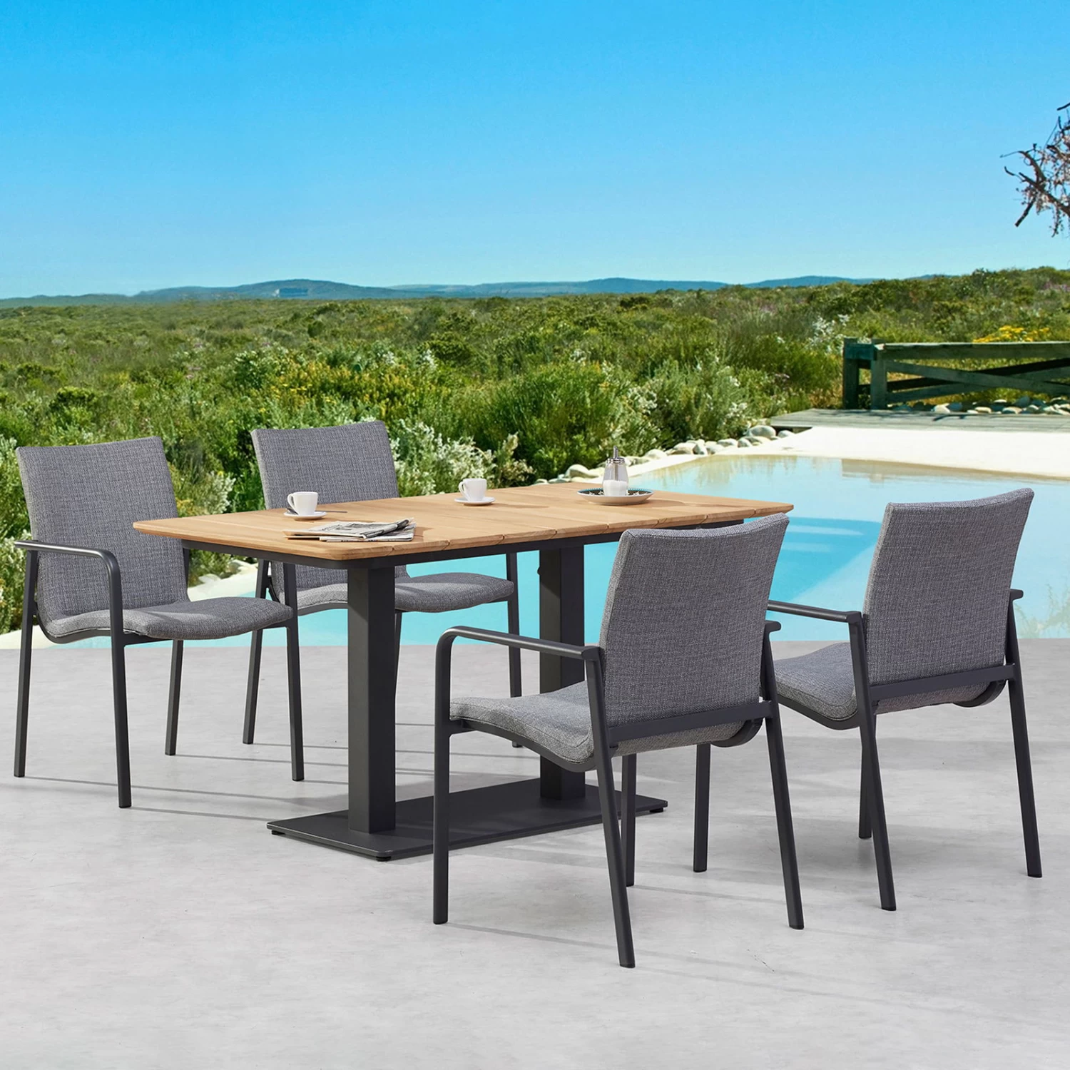 Best Polstersessel 'Positano', Hellgrau – Bild 2