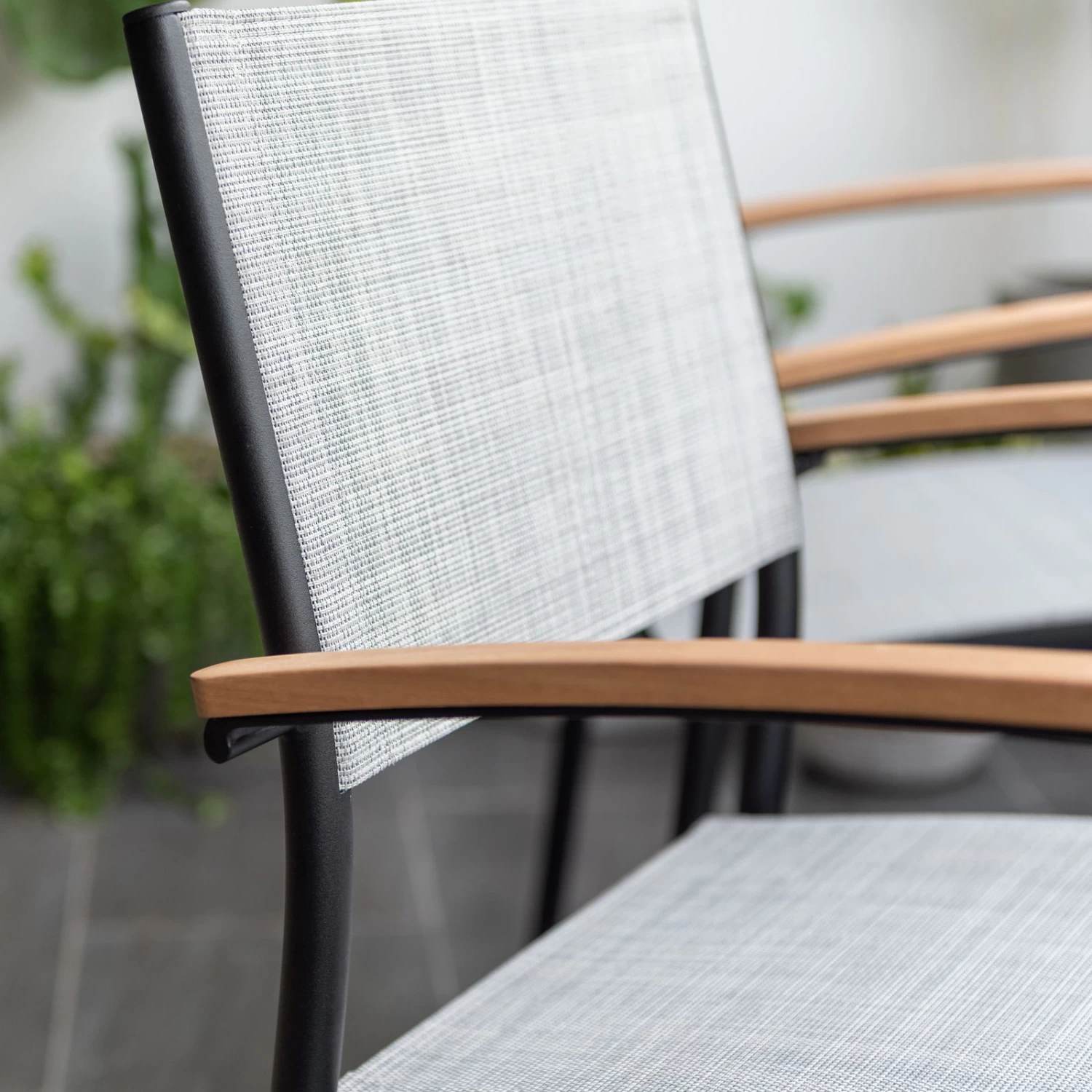 Stapelsessel 'Vera', Mattschwarz/birkengrau, Ca. 83 X 55 X 55 Cm – Bild 2