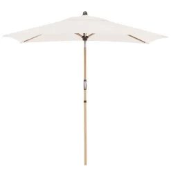 Doppler Kurbelschirm 'Alu-Wood Ultra', Ca. 210 X 140 Cm, Natur