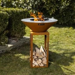 Edelstahl-Feuerstelle 'Fyro 80', Rost, 100 X 100 X 80 Cm