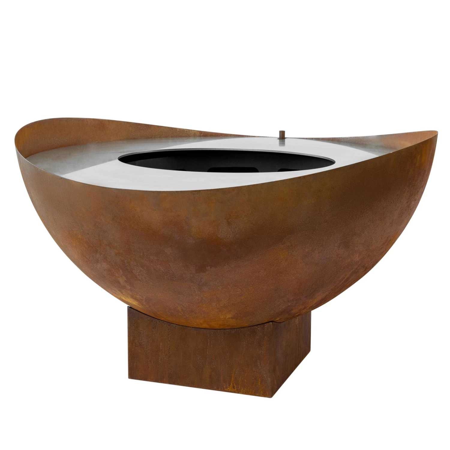 Feuerstelle 'Wave', Rost, Edelstahl, Ca. 100 X 55 X 100 Cm – Bild 2