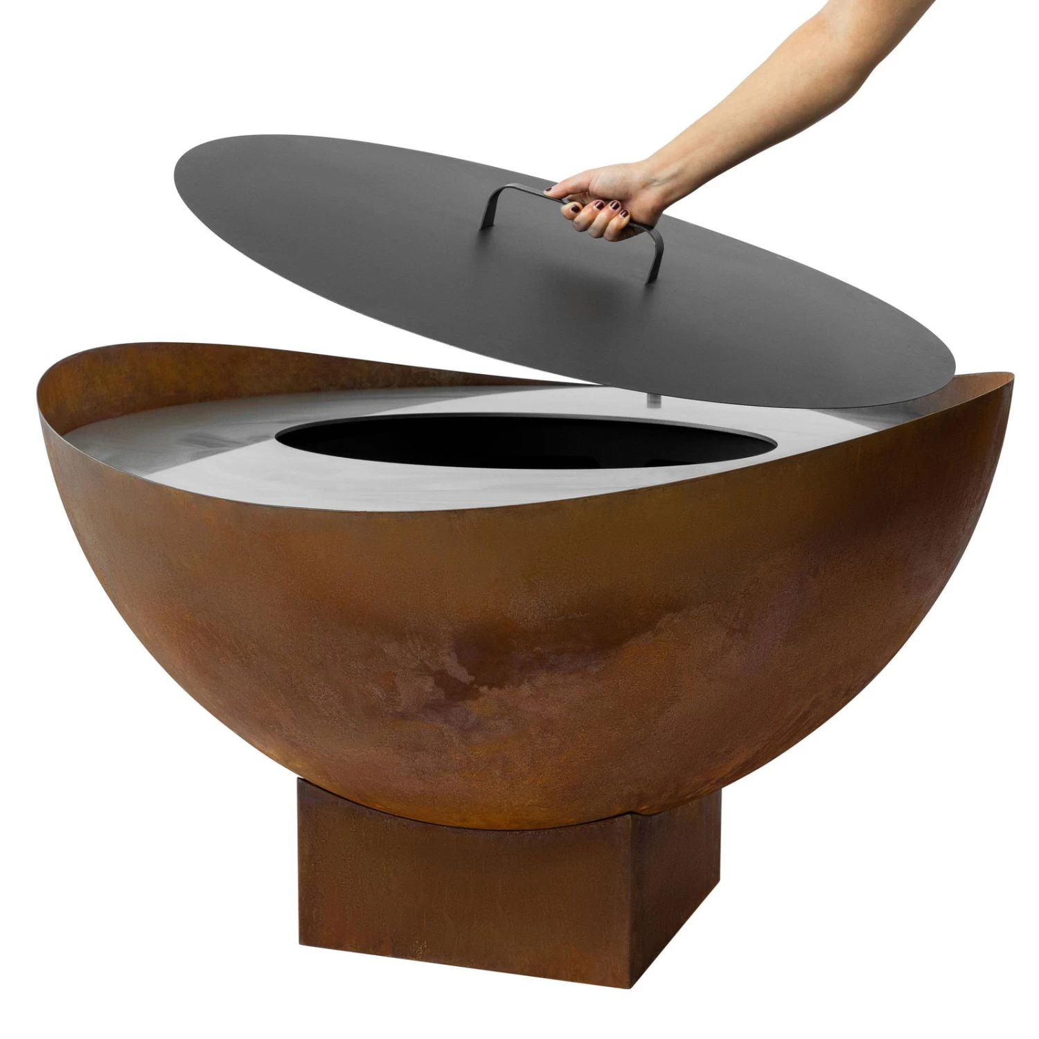 Feuerstelle 'Wave', Rost, Edelstahl, Ca. 100 X 55 X 100 Cm – Bild 8