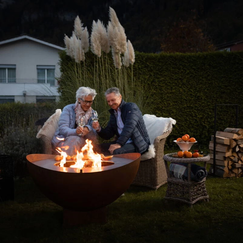 Feuerstelle 'Wave', Rost, Edelstahl, Ca. 100 X 55 X 100 Cm – Bild 9