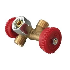 Doppel-Abzweigventil, 4 X 4,5 X 10,5 Cm