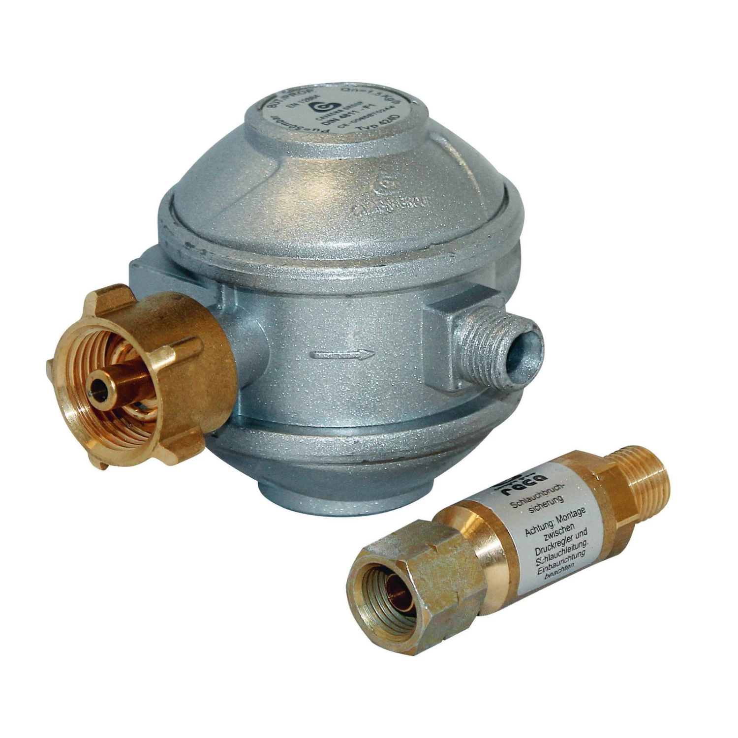 Profi-Gas-Kit, Gold/grau, Metall, 24 Cm, 50 Mbar