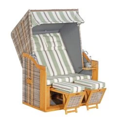 Strandkorb Rustikal, Antik Weiß, 160 X 80 X 138 Cm