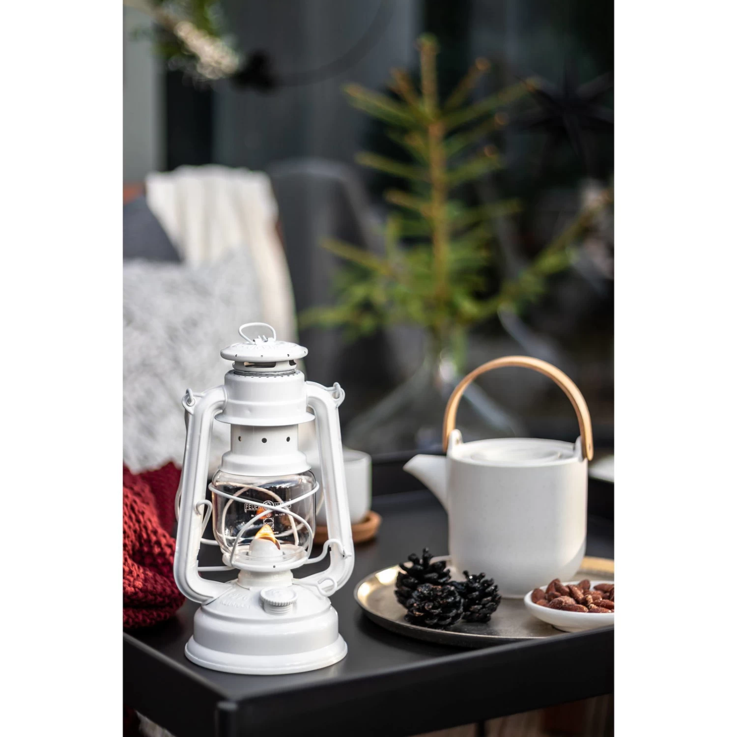 Feuerhand Sturmlaterne 'Baby Special 276', Reinweiß, 26,5 X 13,5 X 15 Cm – Bild 3