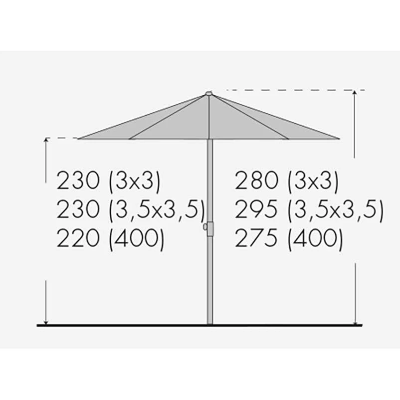 Doppler Sonnenschirm 'Alu-Expert Teleskop', Teleskop-Automatik, 350 X 350 Cm – Bild 3